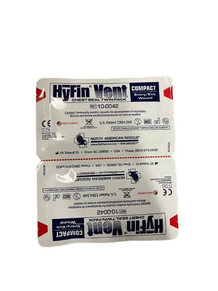 Pansement thoracique HyFin Vent Compact North American Rescue – vue 2