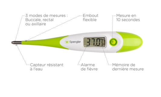 Thermomètre digital à bout souple – vue principale